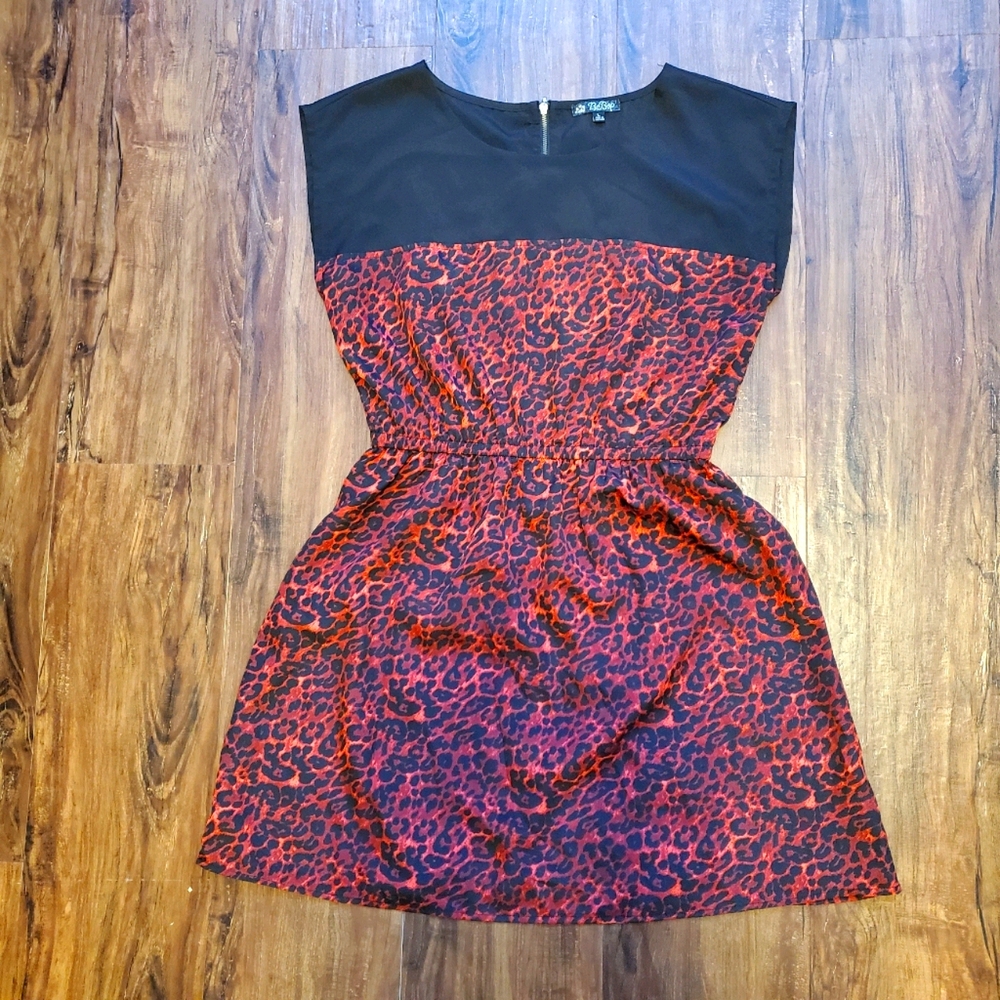 Red cheetah dress
